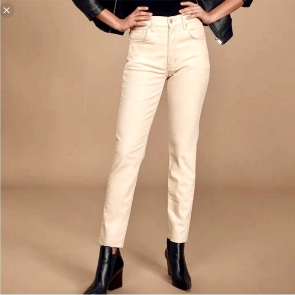 We The Free Denim - We The Free Stella Velveteen High Rise Skinny Jeans Cream 27x28